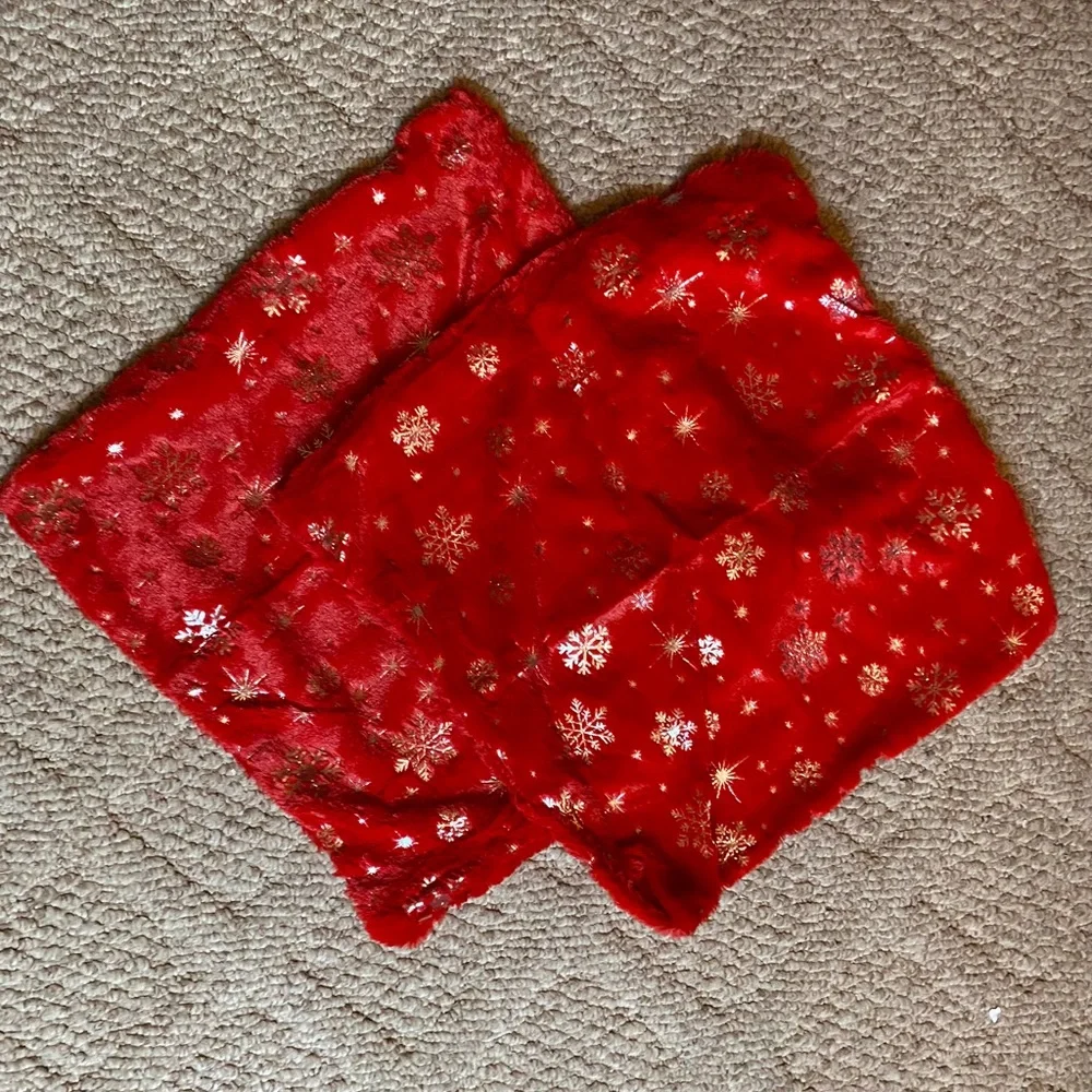 Holiday winter pillow covers, set of 2